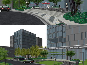 現代工廠高層建筑園林景觀規劃設計方案su模型圖下載 圖片133.98mb 植物景觀庫 su模型